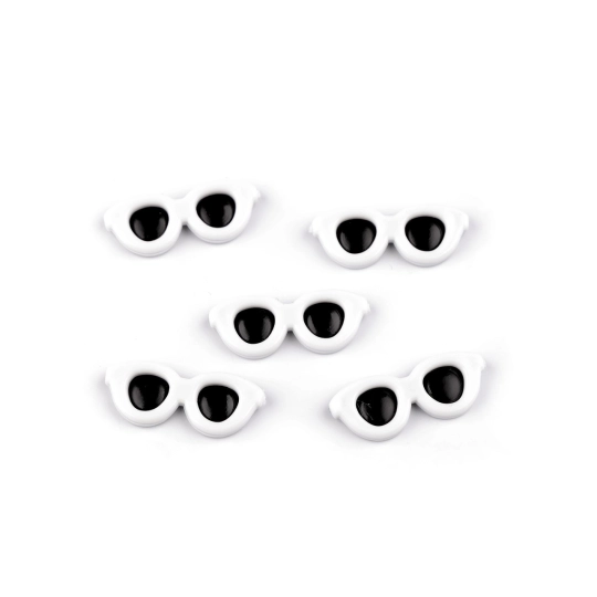 Mini okuliare na nalepenie / dekoráciu postavičiek 30x12 mm - 10 ks | Mimib