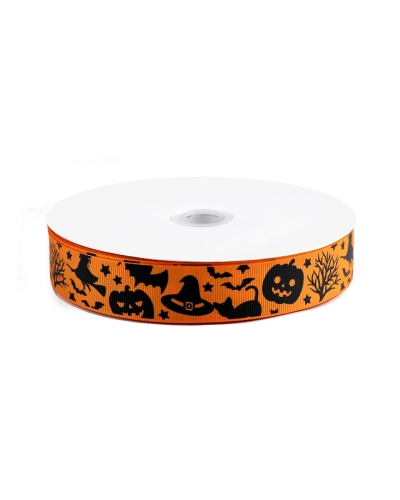 Rypsová stuha Halloween šírka 25 mm - 1 m | Mimib