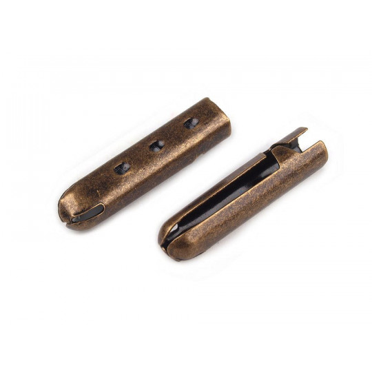 Kovová koncovka na šnúru 4x18 mm hladká | Mimib