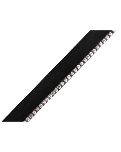 Polyesterová paspulka / kéder so sklenenými kamienkami šírka 10 mm - 1 m | Mimib