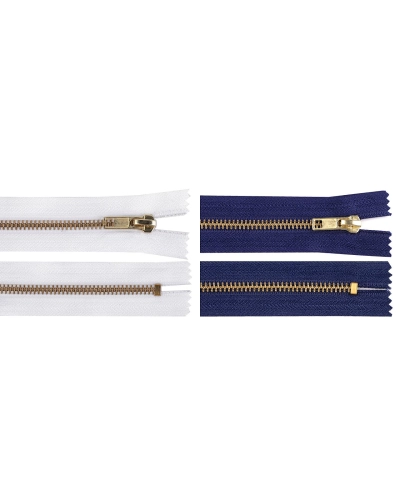 Kovový zips No 5 dĺžka 18 cm (jeansový) - 1 ks | Mimib