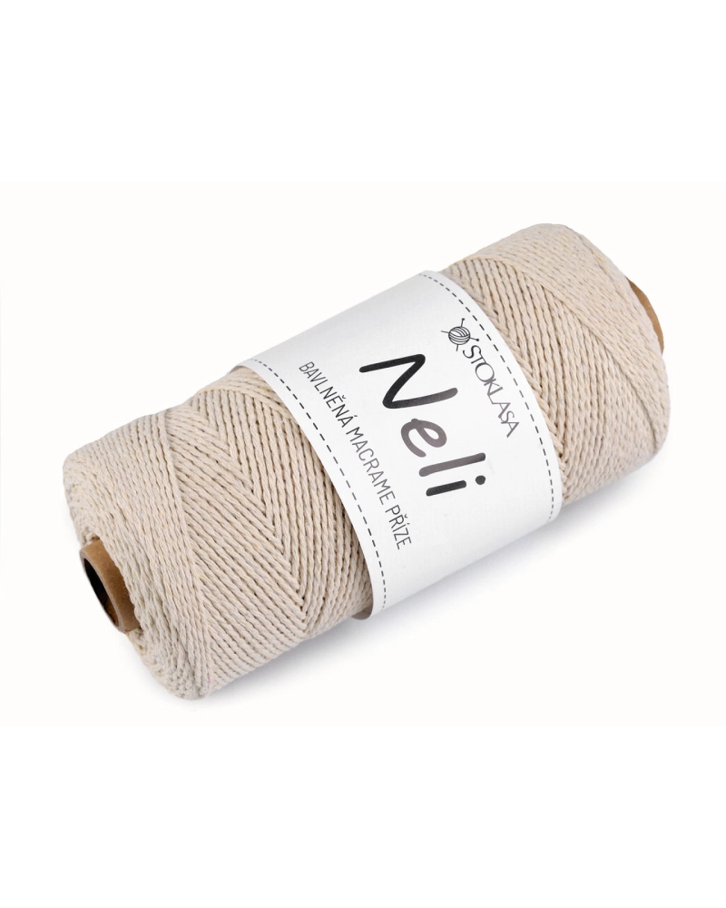Bavlnená priadza macrame Neli Ø2 mm 240 g rozčesávacia - 1 ks | Mimib