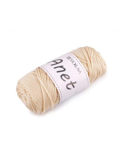 Pletacia a háčkovacia priadza Anet macrame Ø2 mm 90 g - 1 ks | Mimib