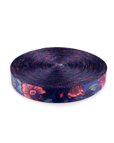 Hladký obojstranný popruh paisley šírka 38 mm - 1 m | Mimib