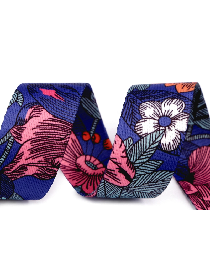 Hladký obojstranný popruh paisley šírka 38 mm - 1 m | Mimib