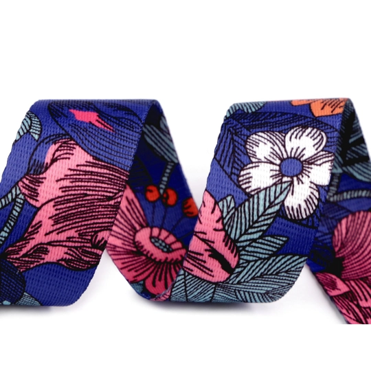 Hladký obojstranný popruh paisley šírka 38 mm - 1 m | Mimib
