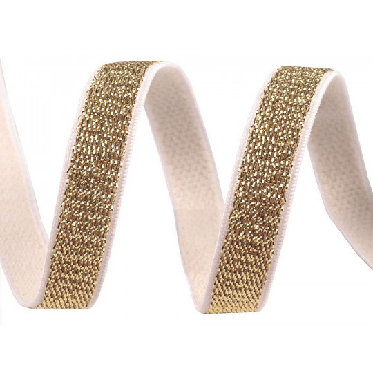Guma brokátová / ramienková šírka 10 mm s lurexom | Mimib