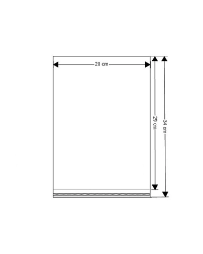 PP vrecko s lepiacou lištou 20x29 cm - 100 ks | Mimib