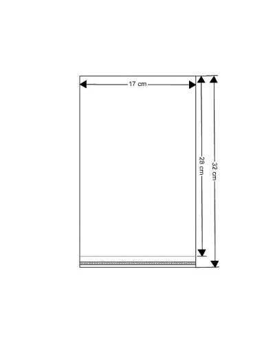 PP vrecko s lepiacou lištou 17x28 cm - 100 ks | Mimib