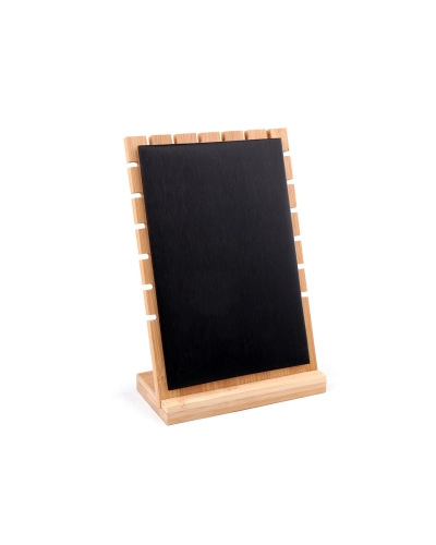 Drevený stojan so semišom na náhrdelníky a retiazky 17x25 cm - 1 ks | Mimib