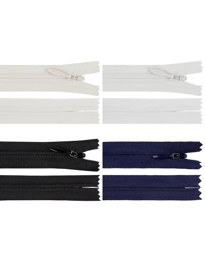 Špirálový zips skrytý YKK No 4 dĺžka 60 cm - 1 ks | Mimib