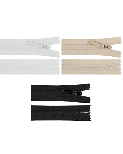 Špirálový zips skrytý YKK No 4 dĺžka 50 cm - 1 ks | Mimib