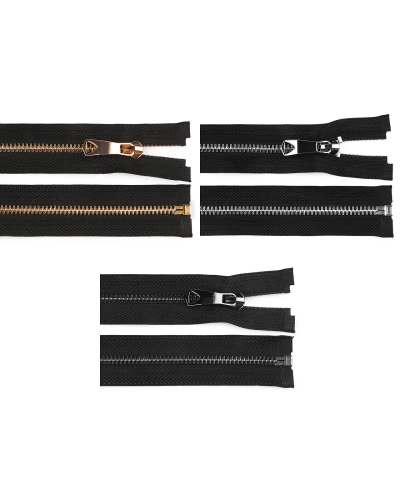 Kovový zips No 5 dĺžka 60 cm s ozdobným jazdcom - 1 ks | Mimib