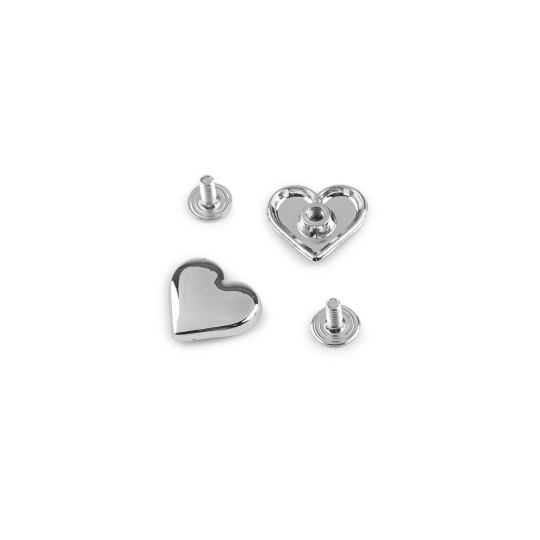 Sedlársky nit skrutkovací srdce 15x14 mm - 7 pár | Mimib