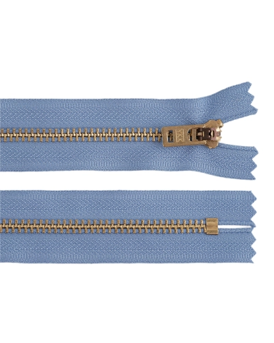 Kovový zips YKK No 5 dĺžka 18 cm staromosadzný (jeansový) - 1 ks | Mimib