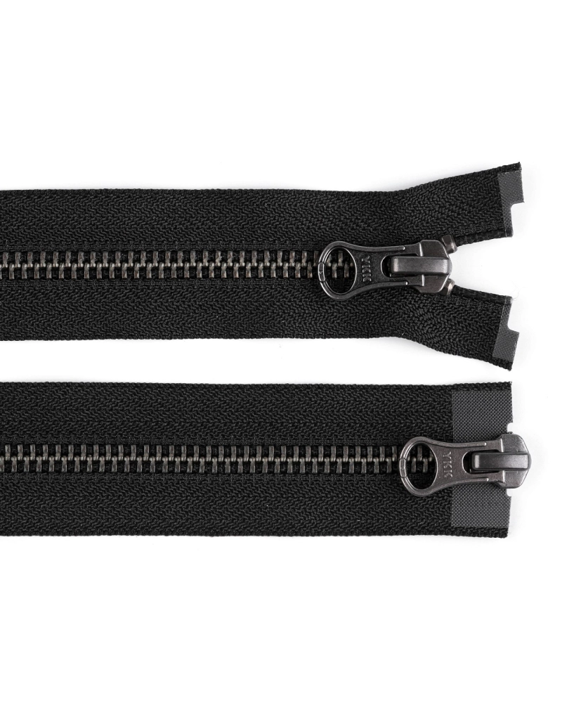 Zips kovový YKK No 5 deliteľný 2 jazdce / dvojcestný 70 cm na kožené bundy - 1 ks | Mimib
