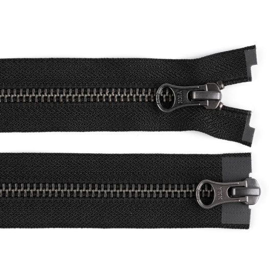Zips kovový YKK No 5 deliteľný 2 jazdce / dvojcestný 70 cm na kožené bundy - 1 ks | Mimib