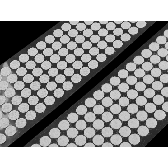 Suchý zips samolepiaci kolieska komplet Ø10, 15 mm v rolkách - 1 m | Mimib