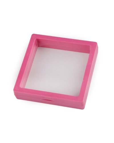 Krabička / rámček s priehľadnou fóliou na vystavenie tovaru a na darčekové balenie 9x9 cm - 1 ks | Mimib
