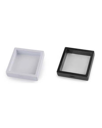 Krabička / rámček s priehľadnou fóliou na vystavenie tovaru a na darčekové balenie 9x9 cm - 1 ks | Mimib
