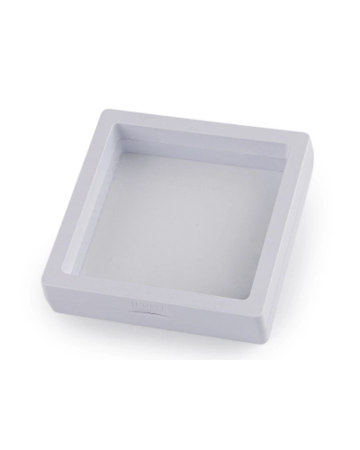 Krabička / rámček s priehľadnou fóliou na vystavenie tovaru a na darčekové balenie 9x9 cm - 1 ks | Mimib