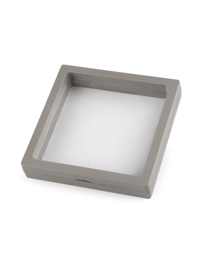 Krabička / rámček s priehľadnou fóliou na vystavenie tovaru a k darčekovému baleniu 11x11 cm - 1 ks | Mimib