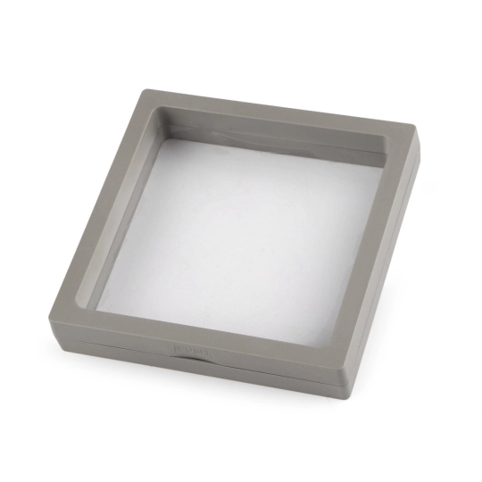 Krabička / rámček s priehľadnou fóliou na vystavenie tovaru a k darčekovému baleniu 11x11 cm - 1 ks | Mimib