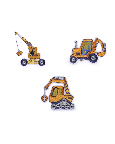 Nažehlovačka traktor, žeriav, auto, bager, hasiči - 10 ks | Mimib