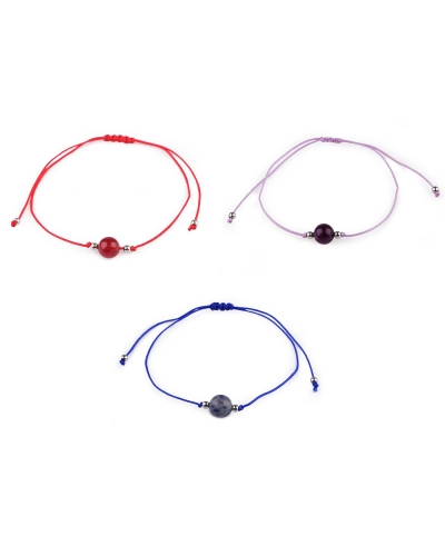 Náramok shamballa minerálna korálka - 1 ks | Mimib
