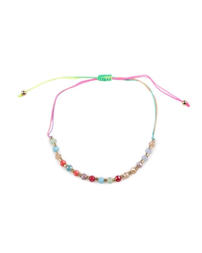 Náramok shamballa brúsené korálky s AB efektom - 1 ks | Mimib