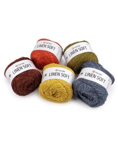Pletacia priadza Linen Soft 100 g - 1 ks | Mimib
