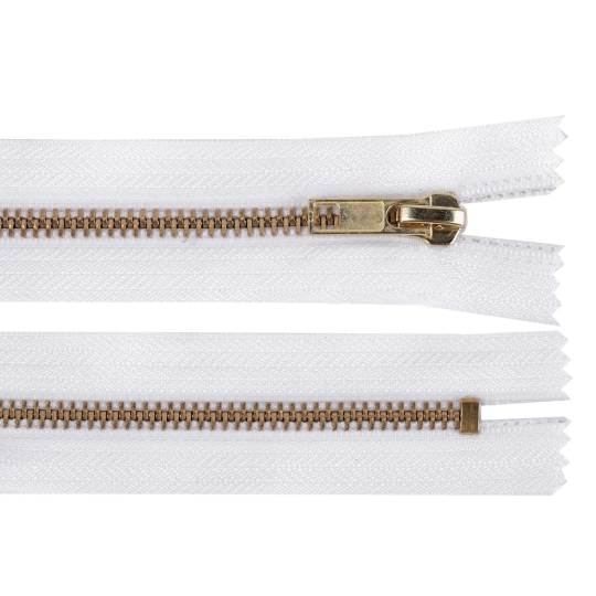 Kovový zips No 5 dĺžka 12 cm (jeansový) - 1 ks | Mimib