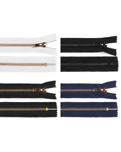 Kovový zips No 5 dĺžka 10 cm (jeansový) - 1 ks | Mimib