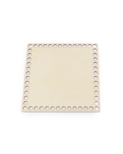 Drevené dno na háčkovanie / výrobu košíkov 15x15 cm - 1 ks