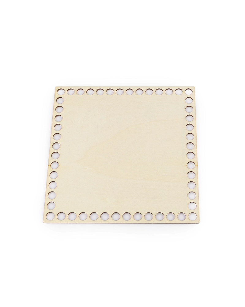 Drevené dno na háčkovanie / výrobu košíkov 15x15 cm - 1 ks