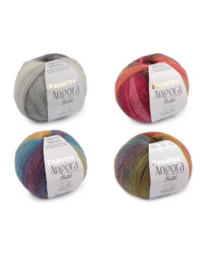 Pletacia priadza Papatya Angora Batik 100 g - 1 ks | Mimib