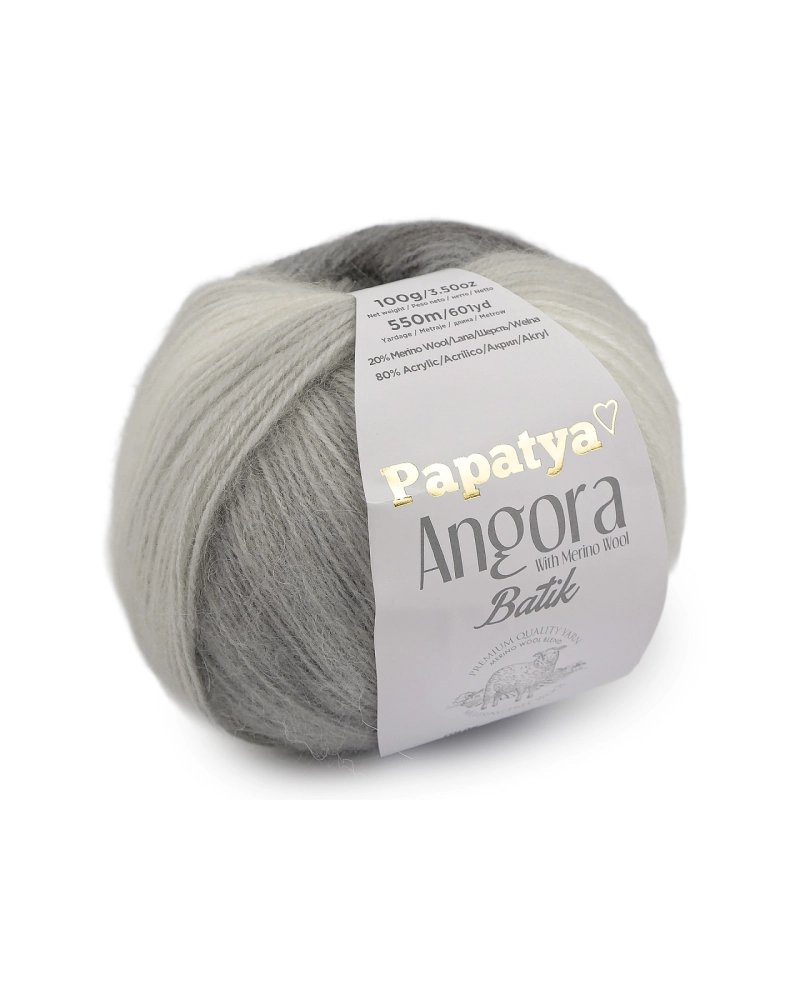 Pletacia priadza Papatya Angora Batik 100 g - 1 ks | Mimib