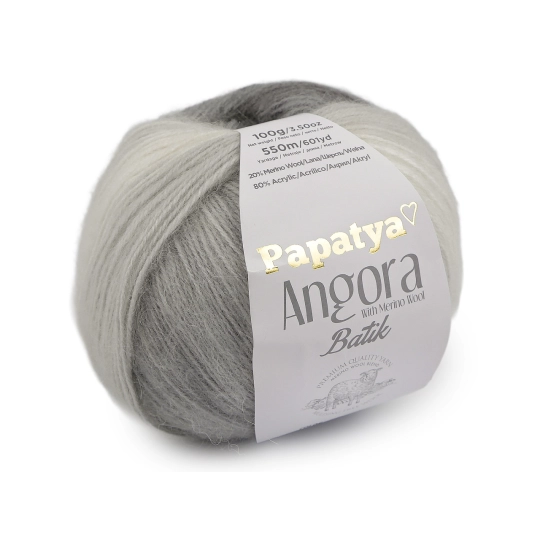 Pletacia priadza Papatya Angora Batik 100 g - 1 ks | Mimib
