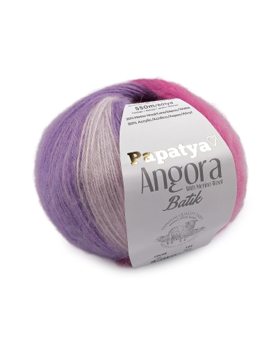 Pletacia priadza Papatya Angora Batik 100 g - 1 ks | Mimib