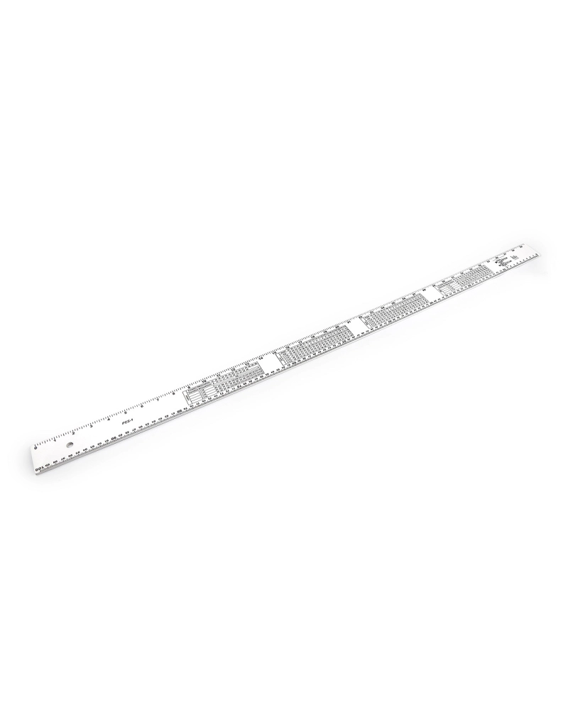 Krajčírsky meter / pravítko s veľkostnými tabuľkami dĺžka 100 cm - 1 ks | Mimib