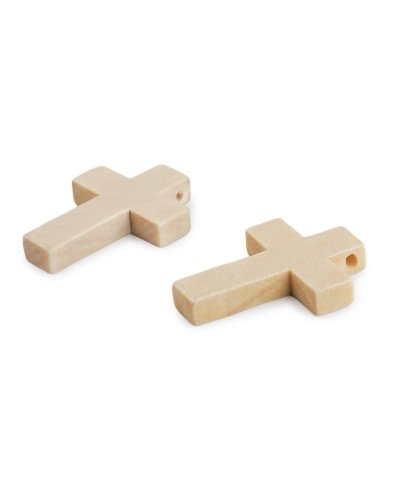 Prívesok drevený krížik 22x33 mm - 10 ks | Mimib