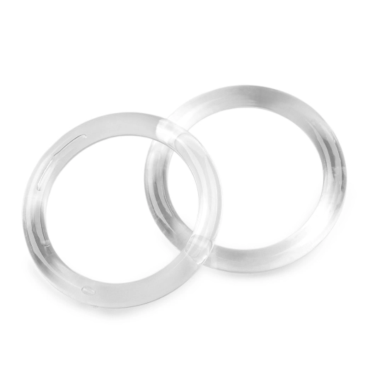 Plastový kruh / ucho na mini kabelky transparent Ø8 cm - 10 ks | Mimib