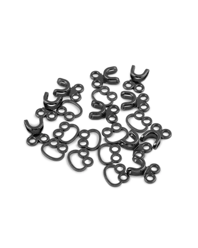 Dizajnové kovové zapínanie / háčik a očko 15x23 mm - 10 pár | Mimib