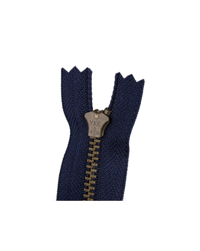 Kovový zips YKK No 4 dĺžka 18 cm (jeansový) - 1 ks | Mimib