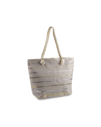 Letná taška metalické pruhy 52x38 cm - 1 ks | Mimib