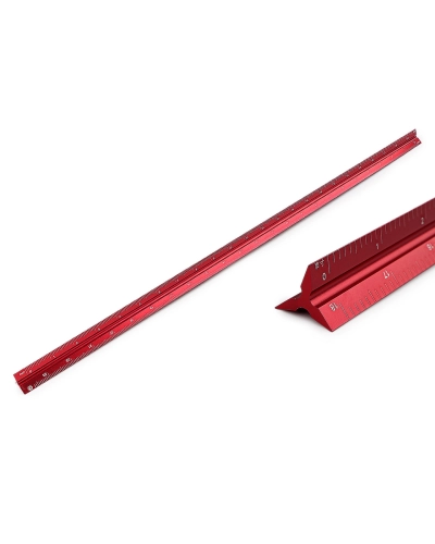 Trojhranné hliníkové pravítko dĺžka 60 cm - 1 ks | Mimib
