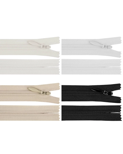 Špirálový zips skrytý YKK No 4 dĺžka 65 cm - 1 ks | Mimib