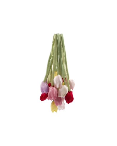 Stuha šitá saténová s tulipánmi - 10 ks | Mimib