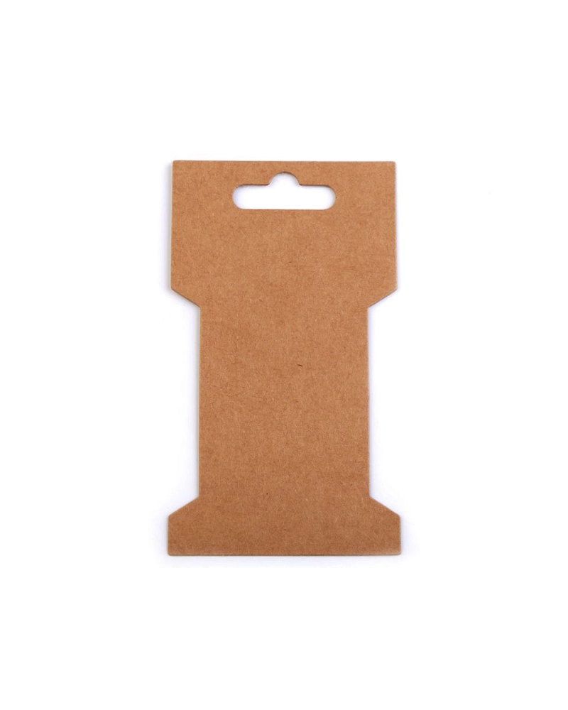 Papierová karta natural 6,6x11,5 cm s výrezom - 100 ks | Mimib