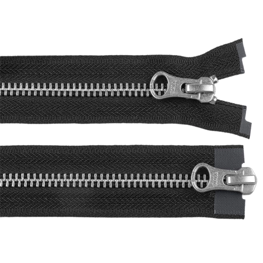 Zip kovový YKK No 5 deliteľný 2 jazdci / dvojcestný 80 cm na kožené bundy - 1 ks | Mimib